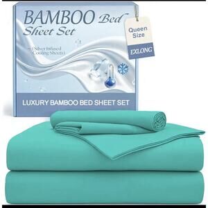 King Size Luxurious Bamboo Sheet Set. 4 Piece.